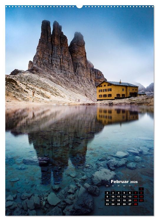 Produktbild: Dolomiten - Reise um die bleichen Berge zu entdecken (hochwertiger Premium Wandkalender 2026 DIN A2 hoch), Kunstdruck in Hochglanz
