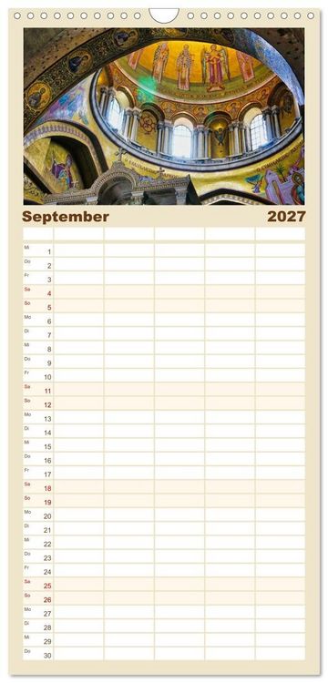 Produktbild: Familienplaner 2027 - Grabeskirche in Jerusalem mit 5 Spalten (Wandkalender, 21 x 45 cm) CALVENDO