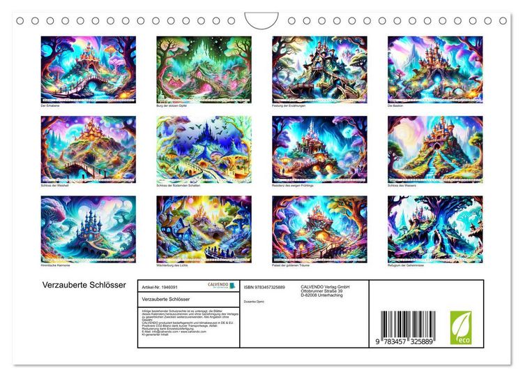 Produktbild: Verzauberte Schl&ouml;sser (Wandkalender 2026 DIN A4 quer), CALVENDO Monatskalender