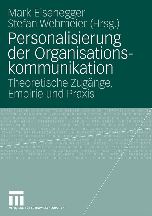 Produktbild: Personalisierung der Organisationskommunikation