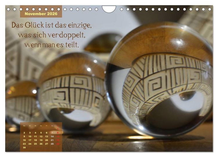 Produktbild: Die Welt in der Kugel (Wandkalender 2026 DIN A4 quer), CALVENDO Monatskalender
