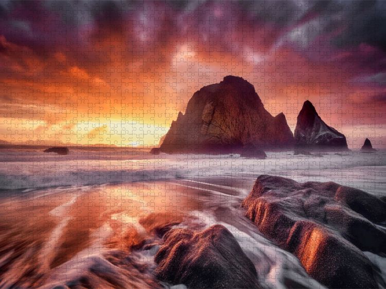 Produktbild: CALVENDO Puzzle Ein Motiv aus dem Kalender Sturmgetrieben - Der wilde K&uuml;stenkalender | 1000 Teile Lege-Gr&ouml;&szlig;e 64x48cm Foto-Puzzle f&uuml;r gl&uuml;ckliche Stunden