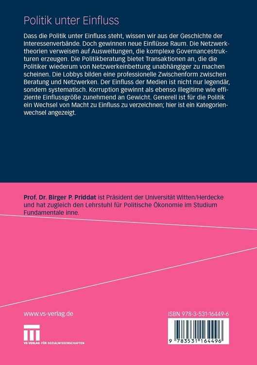 Produktbild: Politik unter Einfluss