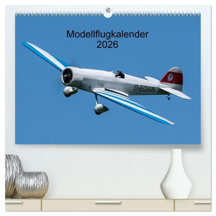 Produktbild: Modellflugkalender 2026 (hochwertiger Premium Wandkalender 2026 DIN A2 quer), Kunstdruck in Hochglanz