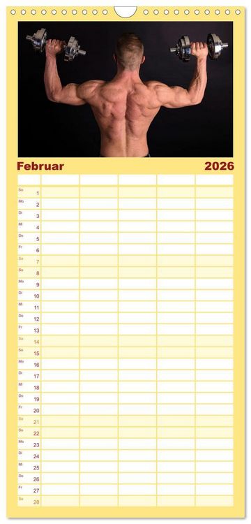 Produktbild: Familienplaner 2026 - Kraftsport mit 5 Spalten (Wandkalender, 21 x 45 cm) CALVENDO