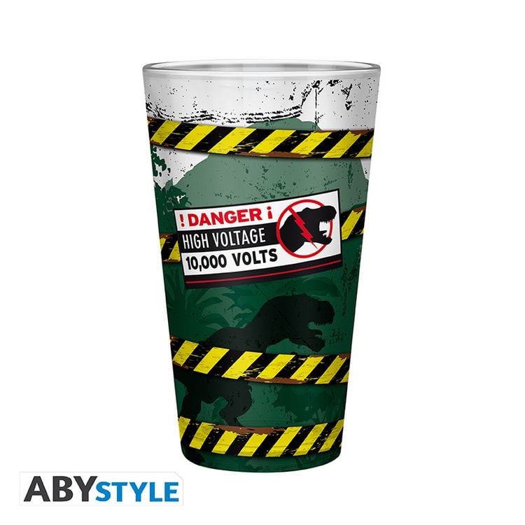 Produktbild: JURASSIC PARK - Large Glass - -Danger High Voltage -