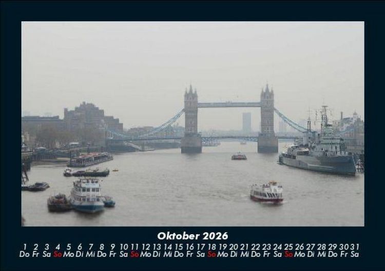 Produktbild: London 2026 Fotokalender DIN A5