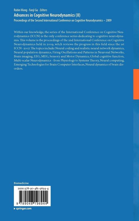 Produktbild: Advances in Cognitive Neurodynamics (II)