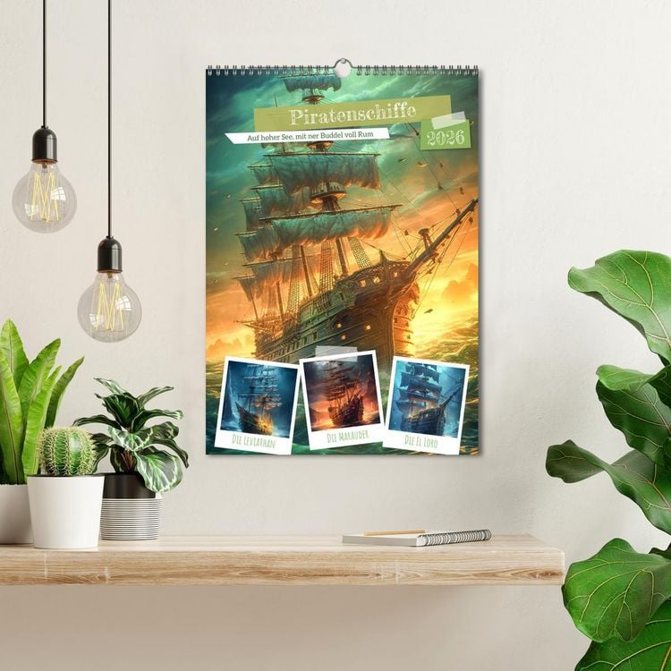 Produktbild: Piratenschiffe (Wandkalender 2026 DIN A3 hoch), CALVENDO Monatskalender