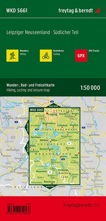 Produktbild: Freytag & berndt Wanderkarte WKD 5661 Leipziger Neuseenland - S&uuml;dlicher Teil 1:50.000