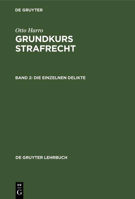 Produktbild: Die einzelnen Delikte