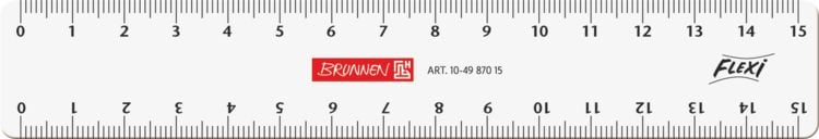 Produktbild: Brunnen Lineal 15cm Flexi glasklar