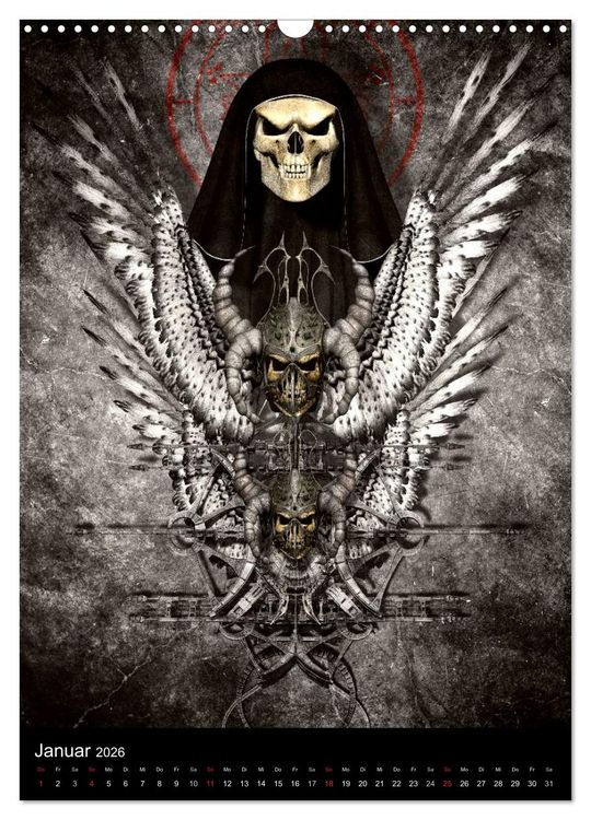 Produktbild: S.O.D. - Skulls Of Death Vol. I - Totenkopf Artworks (Wandkalender 2026 DIN A3 hoch), CALVENDO Monatskalender