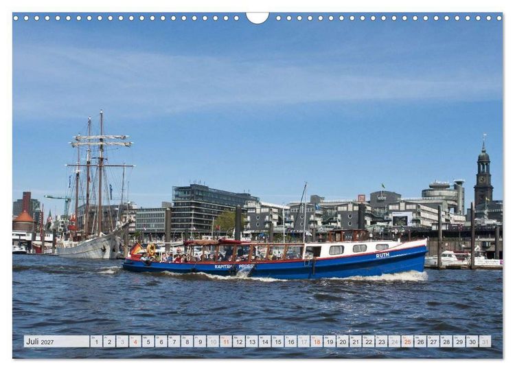 Produktbild: Hansestadt Hamburg (Wandkalender 2027 DIN A3 quer), CALVENDO Monatskalender