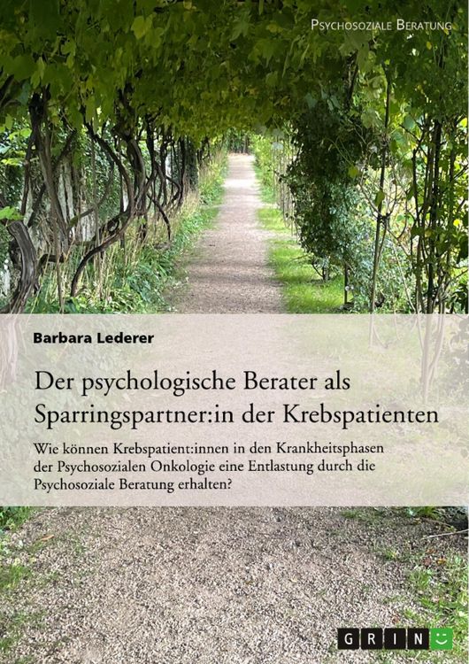 Produktbild: Der psychologische Berater als Sparringspartner der Krebspatienten