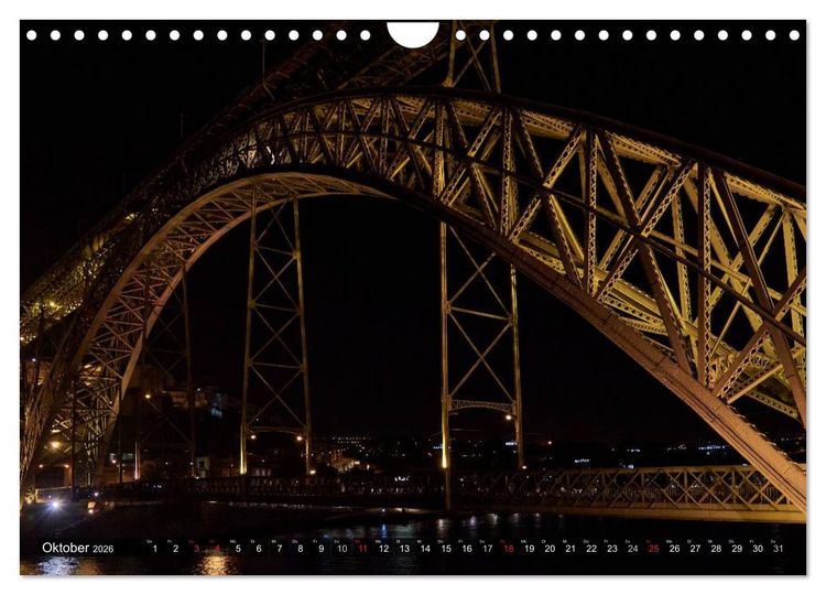 Produktbild: Portugal - Bilder dreier St&auml;dte (Wandkalender 2026 DIN A4 quer), CALVENDO Monatskalender