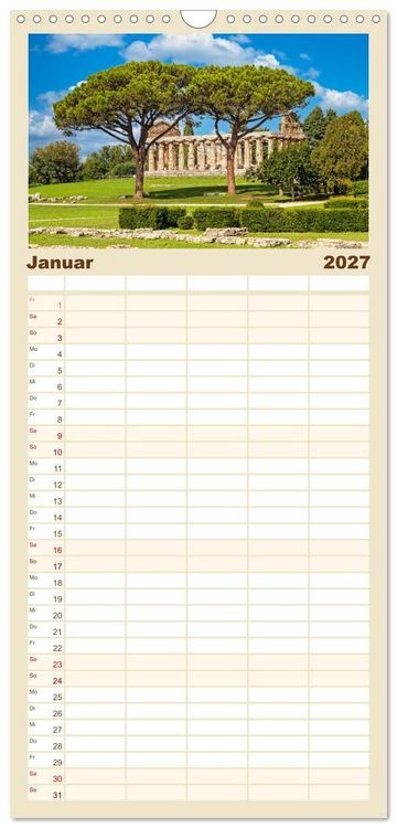 Produktbild: Familienplaner 2027 - Magna Graecia - Griechische antike St&auml;tten in S&uuml;ditalien mit 5 Spalten (Wandkalender, 21 x 45 cm) CALVENDO