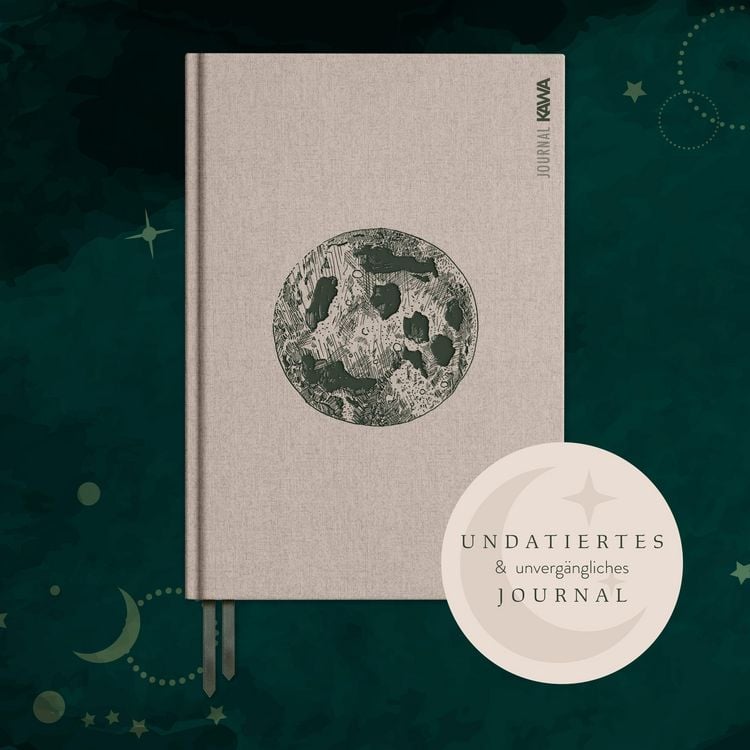 Produktbild: Mondjournal | Inspirierendes Wissen &uuml;ber den Mond | die Heilkraft des Schreibens | Anleitung f&uuml;r ein Schreibritual zu Neu- und Vollmond |Vergebung und Dankbarkeit | Gleichgewicht und Erf&uuml;llung finden