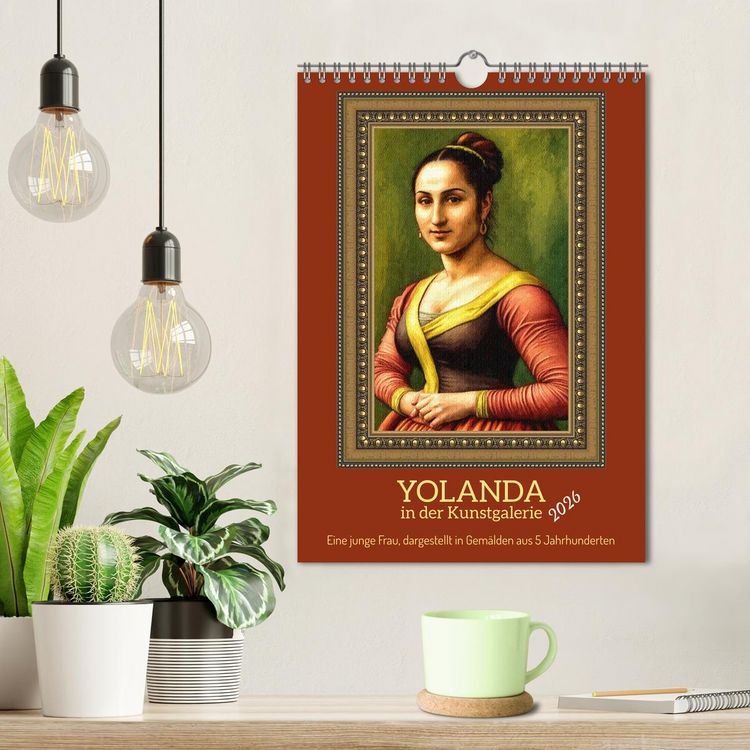 Produktbild: Yolanda in der Kunstgalerie (Wandkalender 2026 DIN A4 hoch), CALVENDO Monatskalender