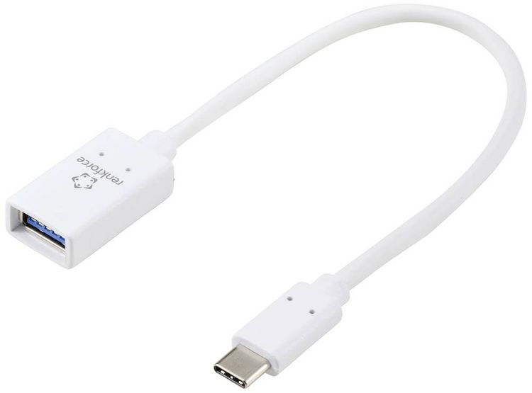 Produktbild: Renkforce USB-C&reg; Adapter [1x USB-C&reg; 5Gbps - 1x USB 3.2 Gen 1 Buchse A (USB 3.0)] 0.20 m verdrillte Paare