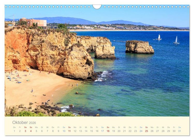 Produktbild: Algarve - Portugals goldene K&uuml;ste (Wandkalender 2026 DIN A3 quer), CALVENDO Monatskalender