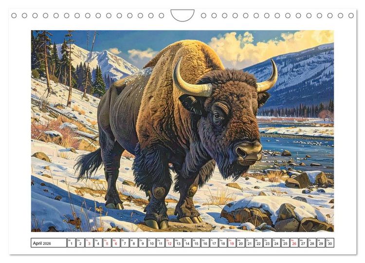 Produktbild: Eiszeitliche Tierwelt (Wandkalender 2026 DIN A4 quer), CALVENDO Monatskalender