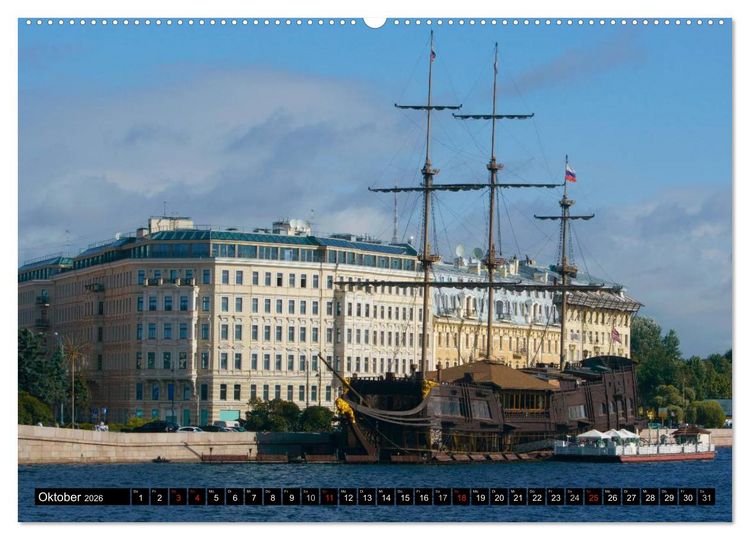 Produktbild: Flussfahrt Moskau - St. Petersburg (hochwertiger Premium Wandkalender 2026 DIN A2 quer), Kunstdruck in Hochglanz