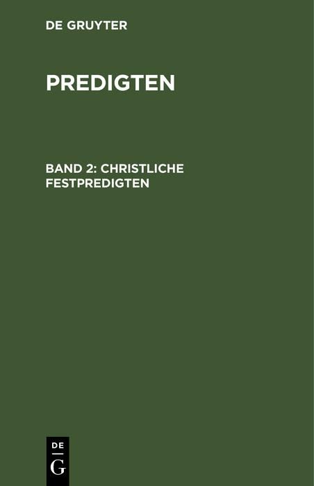Produktbild: Christliche Festpredigten