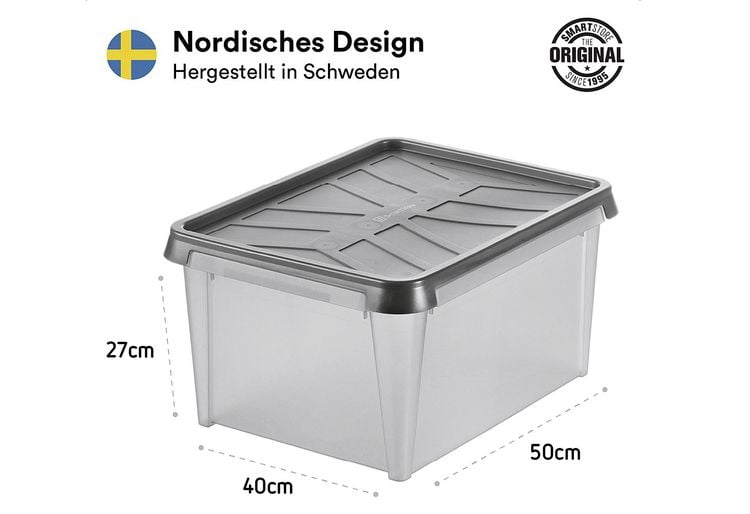 Orthex 3461050 Aufbewahrungsbox (L x B x H) 50 x 40 x 27cm Grau 1St