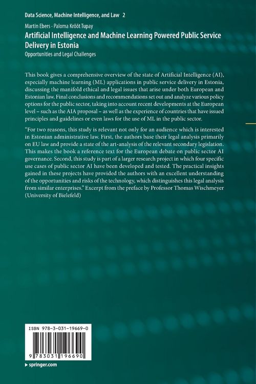 Produktbild: Artificial Intelligence and Machine Learning Powered Public Service Delivery in Estonia