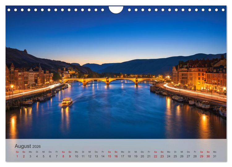 Produktbild: Fl&uuml;sse der Fantasie (Wandkalender 2026 DIN A4 quer), CALVENDO Monatskalender