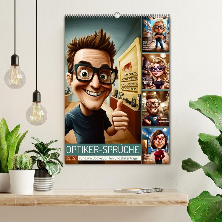 Produktbild: Optikerspr&uuml;che (Wandkalender 2026 DIN A2 hoch), CALVENDO Monatskalender