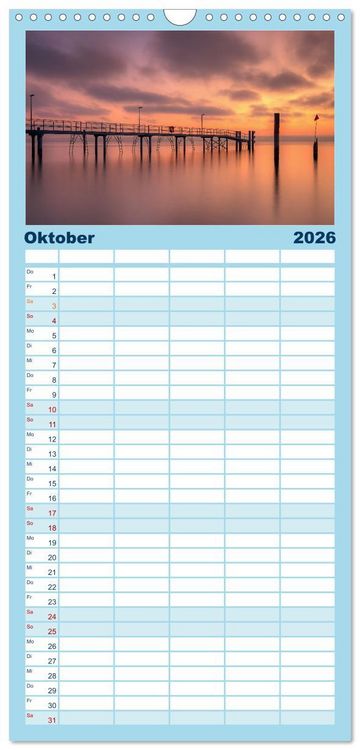 Produktbild: Familienplaner 2026 - Bodensee Weitblicke mit 5 Spalten (Wandkalender, 21 x 45 cm) CALVENDO