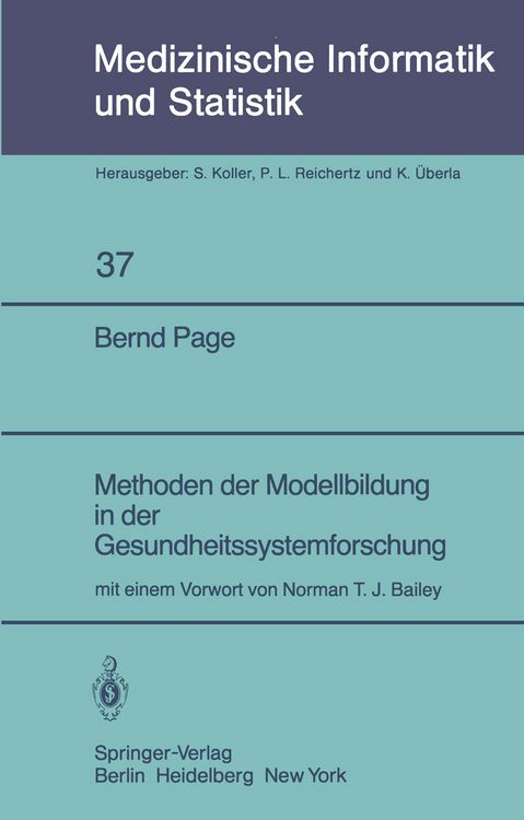 Produktbild: Methoden der Modellbildung in der Gesundheitssystemforschung