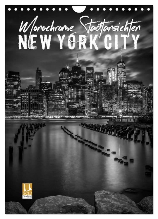 Produktbild: NEW YORK CITY Monochrome Stadtansichten (Wandkalender 2026 DIN A4 hoch), CALVENDO Monatskalender