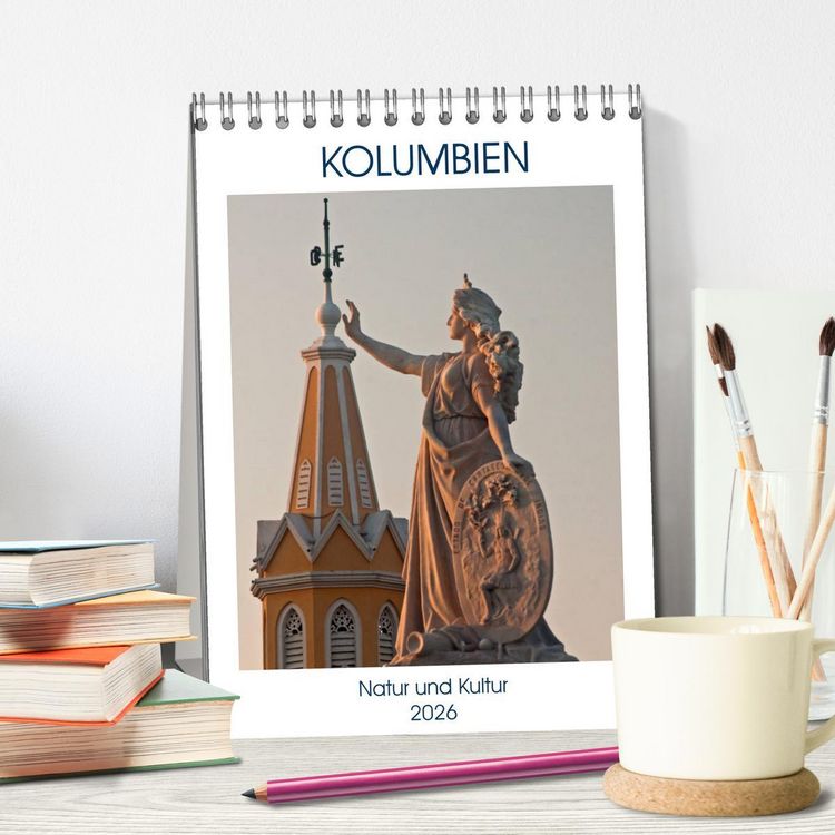 Produktbild: Kolumbien - Natur und Kultur (Tischkalender 2026 DIN A5 hoch), CALVENDO Monatskalender