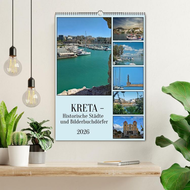 Produktbild: Kreta - Historische St&auml;dte und Bilderbuchd&ouml;rfer (Wandkalender 2026 DIN A2 hoch), CALVENDO Monatskalender