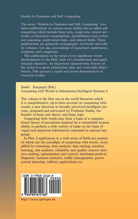 Produktbild: Computing with Words in Information/Intelligent Systems 2