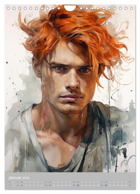 Produktbild: Gentlemen in Aquarell (Wandkalender 2026 DIN A4 hoch), CALVENDO Monatskalender