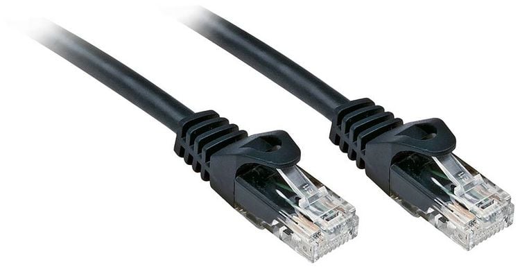 Produktbild: LINDY 48193 RJ45 Patchkabel CAT 6 U/UTP 2.00m Schwarz 1St.