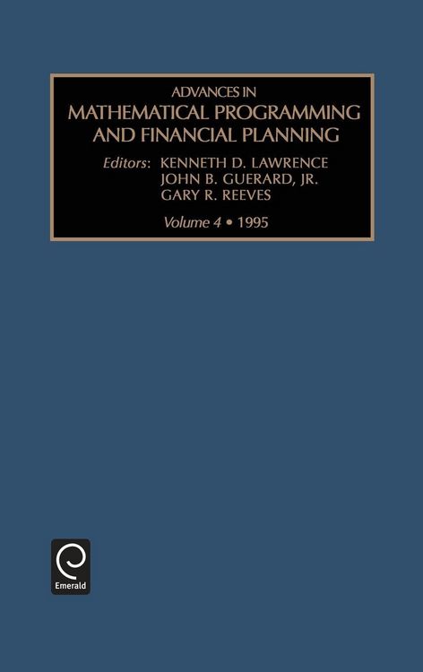 Produktbild: Advances in Mathematical Programming and financial planning