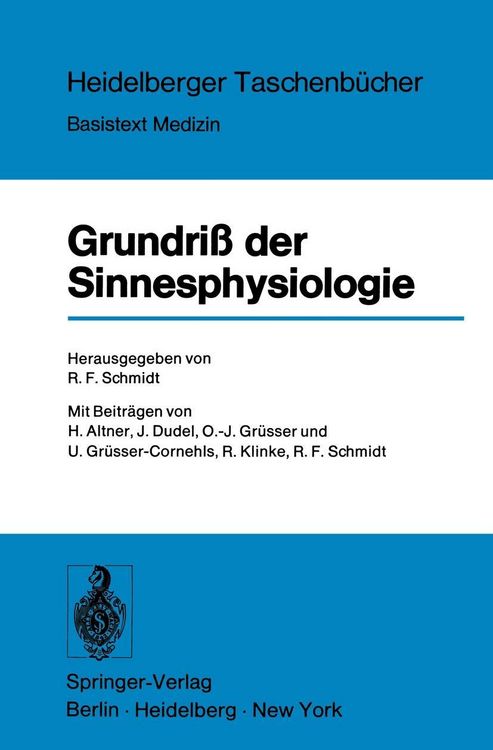 Produktbild: Grundri&szlig; der Sinnesphysiologie
