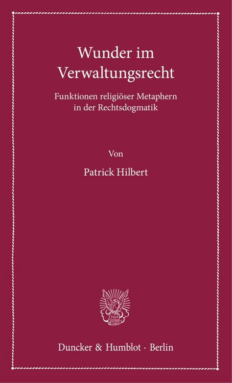 Produktbild: Wunder im Verwaltungsrecht