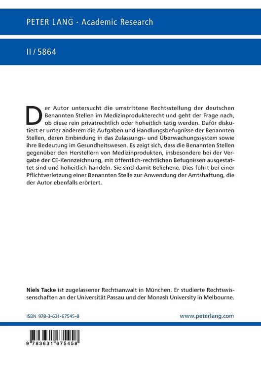 Produktbild: Die Benannte Stelle im Medizinprodukterecht