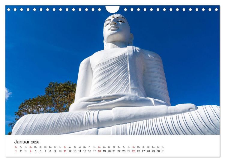 Produktbild: Urlaub in Sri Lanka - Reise durch Asien, Kultur und Natur (Wandkalender 2026 DIN A4 quer), CALVENDO Monatskalender