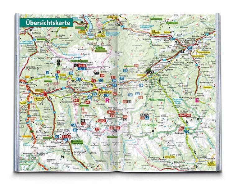 Produktbild: KOMPASS Wanderf&uuml;hrer Dachstein-Tauern Ost, 70 Touren mit Extra-Tourenkarte