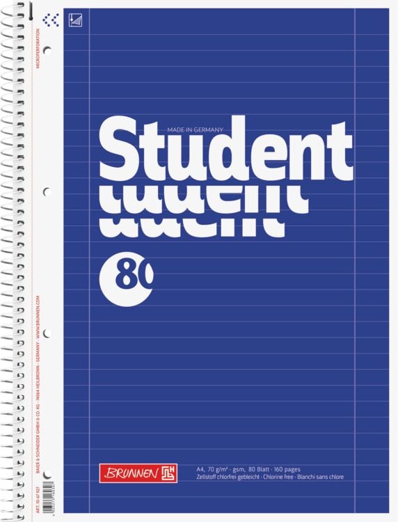 Produktbild: Brunnen Collegeblock A4 Lin27 80Bl