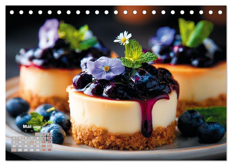 Produktbild: S&uuml;&szlig;e Verf&uuml;hrungen - Exquisite Desserts (Tischkalender 2026 DIN A5 quer), CALVENDO Monatskalender