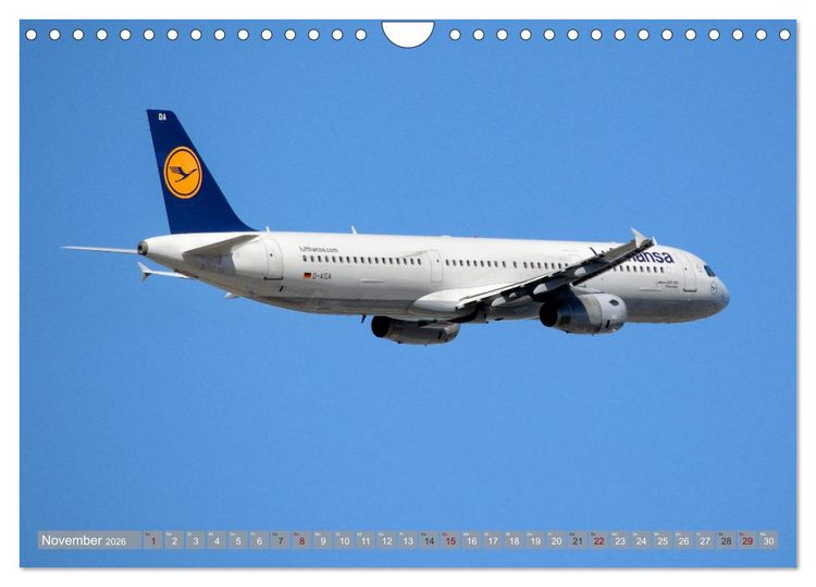 Produktbild: Flugzeuge - Eindrucksvolle Riesen am Himmel (Wandkalender 2026 DIN A4 quer), CALVENDO Monatskalender