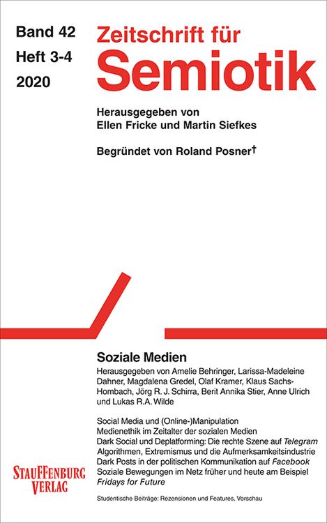 Produktbild: Zeitschrift f&uuml;r Semiotik / Soziale Medien